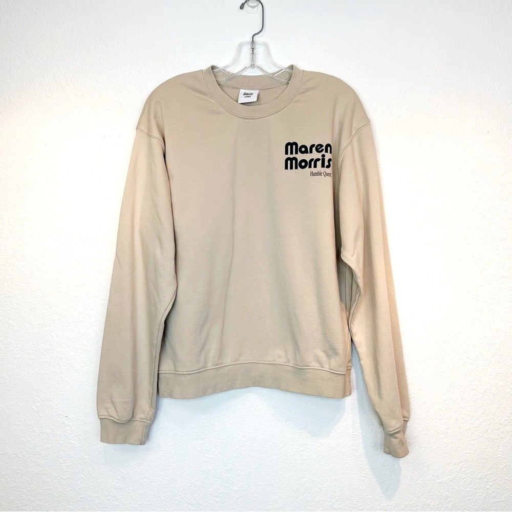 Maren Morris Tan Graphic Humble Quest Concert Sweatshirt Large